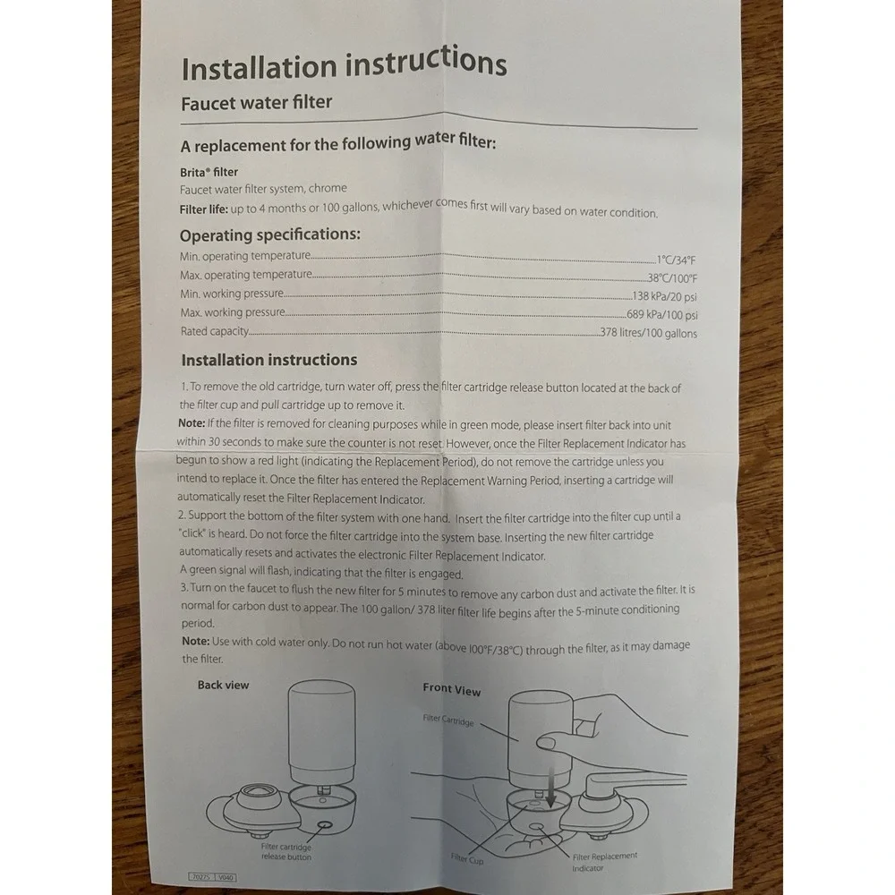 AquaCrest Faucet Filter Replacement 2 Pack for Brita®  NSF Certified Filter